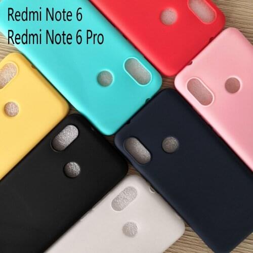 Xiaomi Redmi Note 6 Pro Matte Candy Solid color Silicone TPU soft case for Xiaomi Redmi Note6 Note 6 Pro Ultra thin cover case