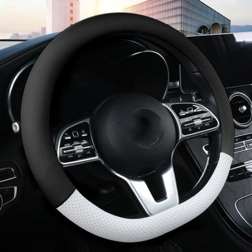 D Shape 38cm Car Steering Wheel Cover Non-slip PU Leather for POLO GOLF 7 Scirocco Suzuki Swift Nissan Rogue High Quality