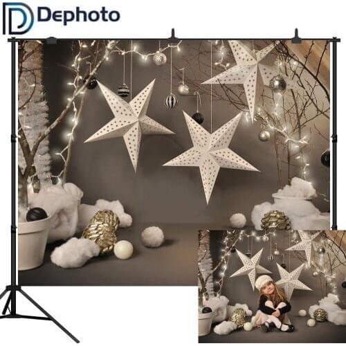 Dephoto Photography Backdrops Christmas Star Children Birthday Party Baby Shower Photo Background for Photo Studio