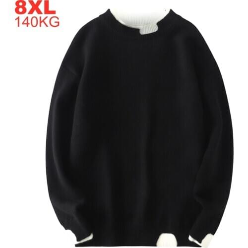 Large Size 5xl 6xl 7xl 8xl Oversized Sweater Men Jumpers Streetwear Mens Sweaters Oversized Casual Knitted Winter Mens Pullover
