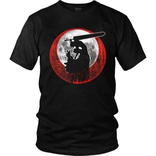 Swords Man T-shirt Men Fashion T Shirt Short Sleeve Cotton Berserk Guts Anime Manga Tshirt Unique Tee Tops