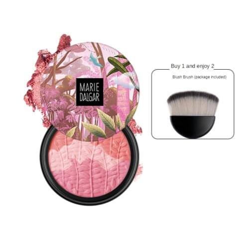 GY MARIE DALGAR Three-Color Blush Girl Pink Rouge Puff Powder Natural Nude Makeup Repair Trio Blusher