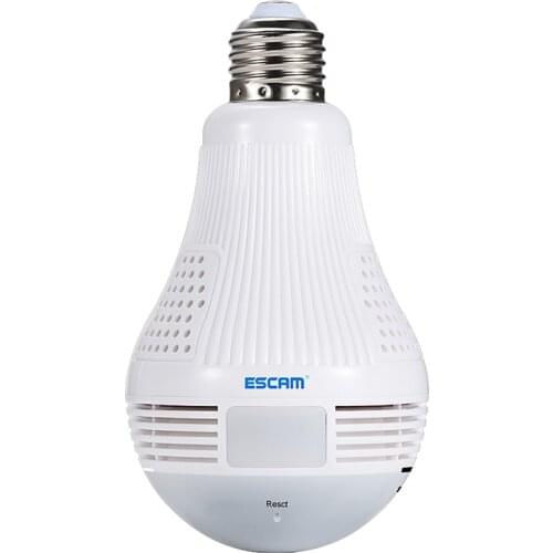 ESCAM QP136 960P Bulb WIFI IP Security Camera 360 Degree Panoramic H.264 Infrared Indoor Motion Detection
