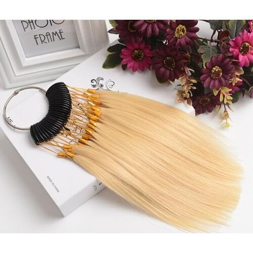 Human Remdy Hair Color Ring 30Pcs/Set For Human Hair Extensions And Salon Hair Dyeing Sample Chart Swatches Rings