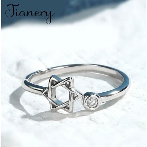 Luxury Brand Creative Style Boho Star David Rings For Women Adjustable Ring Fashion Charm Jewelry Wholesale 2021