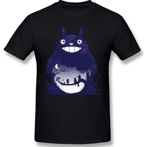 Nightly Neighbor Comfort Clothes Streetwear Design Totoro Animated Fantasy Film Cotton Men T-Shirt