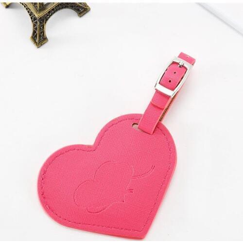 Heart Leather Suitcase Luggage Tag Label Bag Pendant Handbag Travel Accessories Name ID Address Tags LT14A