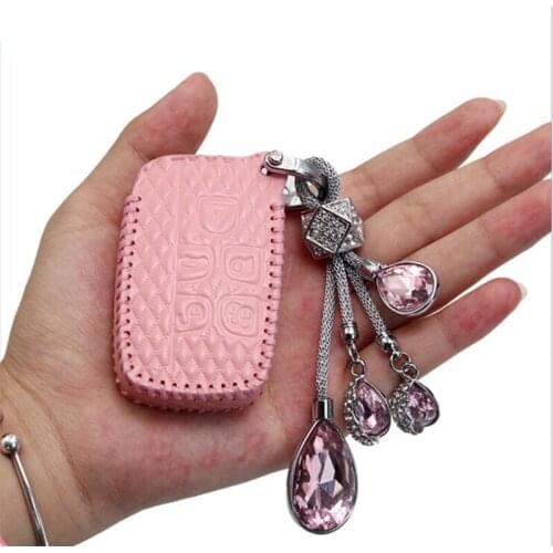 Leather Car Remote Key Case Cover Holder Shell For Land Rover Range Rover Sport Evoque Freelander For Jaguar XF XJ XE XJL XF