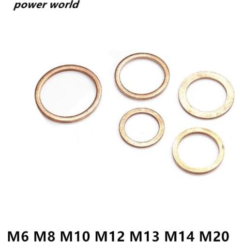 M6 M8 M10 M12 M13 M14 M20 DIN7603 Copper Washer Boat Crush Washer Flat Seal Ring Fitting