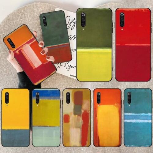 Mark Rothko painting Bling Cute Phone Case for Xiaomi Mi10 10Pro 10 lite Mi9 9SE 8SE Pocophone F1 Mi8 Lite