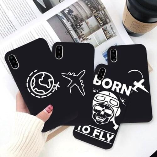 World travel Text line Silicone Soft Shell Phone Case for iPhone 11 Pro XS Max X XR 7 8 6 6s Plus Airplane earth map Phone Cover