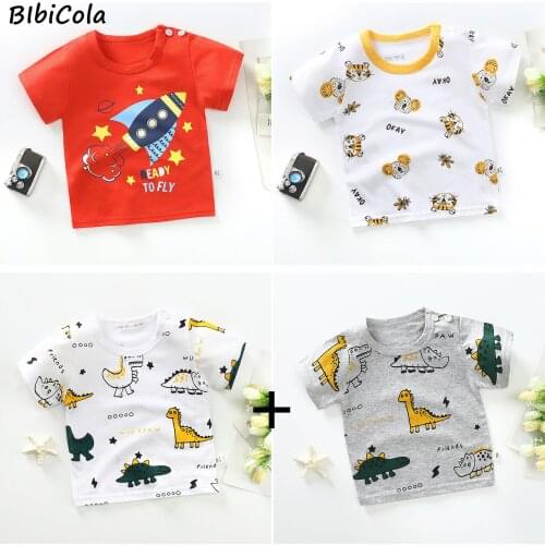 New Children Tshirt Baby Boys T-shirts Kids Short Sleeve Summer Tee Girls Clothes Children Clothing Toddler Tops（Two pieces