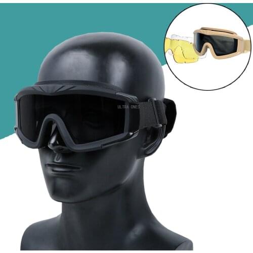 Hunting Shooting Goggles Windproof Tactical Military Outdoor Airsoft Paintball Training Glasses Combat Army Cs Wargame Goggles
