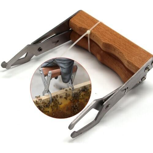 3PCS Wholesale Professtional Wooden Bee Hive Frame Holder Grip Protect Sting Capture Clamp Tongs Hook Gripper Clip
