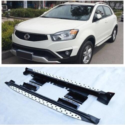 High quality Aluminum alloy Running Boards Side Step Bar Pedals Fits For Ssangyong Korando 2015.2016.2017.2018