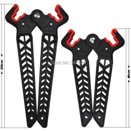 Bow stand Compound Bow Holder Kick Stand for Archery 3D Shoot Range Target Hunting Shooting Outdoor Sport - Black color