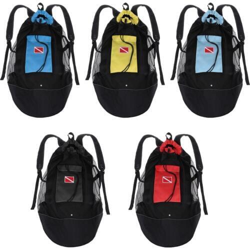 Scuba Diving Snorkeling Mesh Backpack Dive Gear Dry Bag Sack Pack Beach Fin Snorkel Fins Mask Mesh Sack Holder Diving Bags