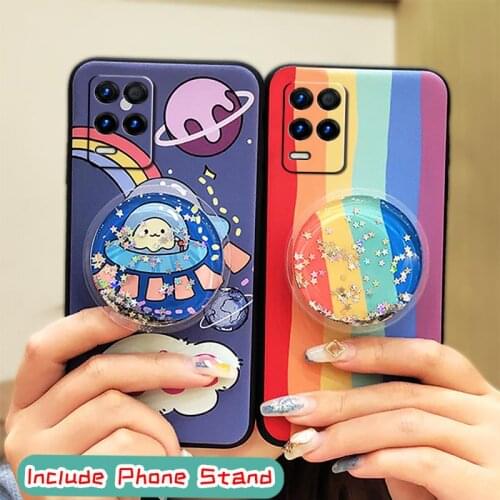 Silicone For Girls Phone Case For OPPO Realme V13 5G/Realme8 5G/Q3 5G/Q3I 5G Cartoon drift sand