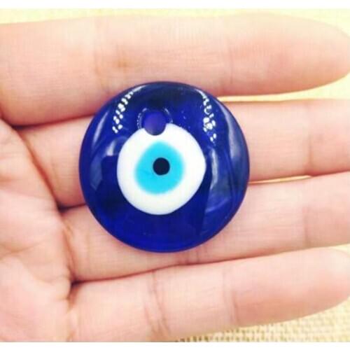 Blue glass greek turkish evil eye 30mm Amulet Pendant Charm Judaica Jewelry Accessories Necklace&Pendant Fashion Gift Making