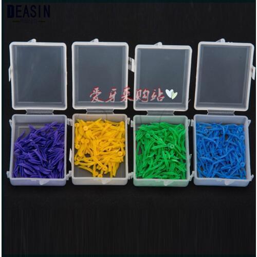1 boxes TOP quality with hole Oral plastic wedge Teeth gap Orthodontic assisted occlusion tool Dental consumables materials