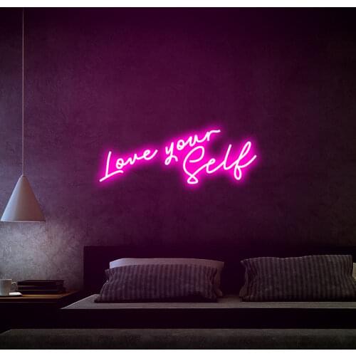 "Love YourSelf" Led Neon Sign 12V Acrylic Party Decoration Light Decor Bedroom Custom Led Wall Art Romance Wedding Gift