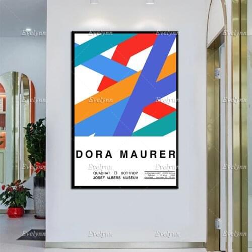 Exhibition Poster Dora Maurer 1998 Minimalism Abstract Modern Home Decor Prints Wall Art Canvas Modular Pictures Unique Gift