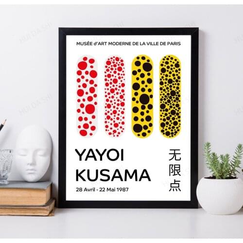 Yayoi Kusama - Printable Exhibition Poster, Canvas Print Home Decor Japanese Art, High Quality Digital Download