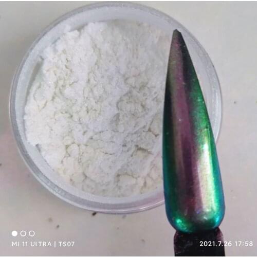 1g /lot Transparent Mirror Aurora Neon Art Dust Pigment Chameleon Powders Chrome Decoration Dipping Powder