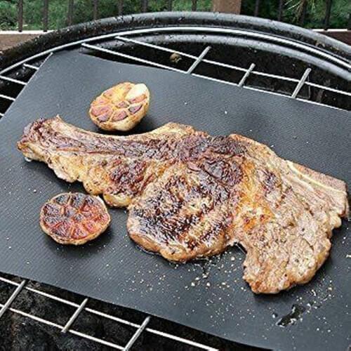 Drop and transport 1 piece of PTFE non-stick barbecue mat, barbecue baking liner, reusable cooking plate 40*30cm cooking tool
