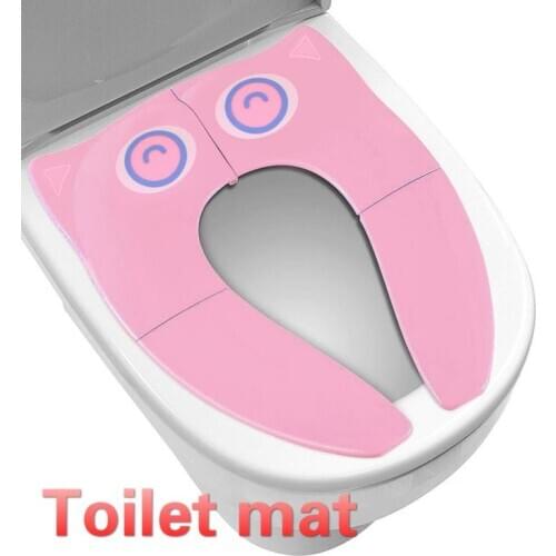 1pc Baby Travel Folding Toilet Seat Cushion Toddler Portable Cartoon Frog Urinal Training Children Basin Chair Cushion