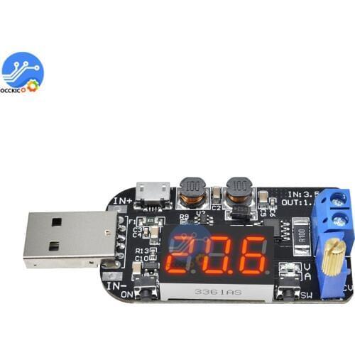 15W USB Charger Module DC-DC CVCC 5V to 1V 9V 12V 24V Adjustable Power Supply Battery Charging with LED Digital Display
