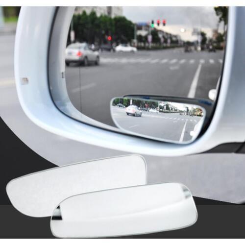 2Pcs/set Car 360 Wide Angle square Exterior Parts Mirror Car Side Blindspot Wide RearView Small Mirror