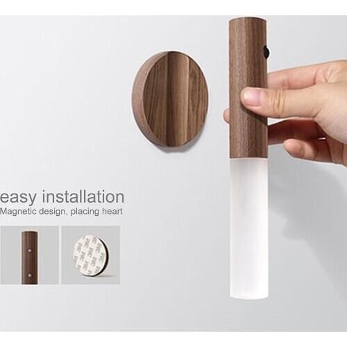 2021 New Wall Lamp USB Smart Rechargeable Infrared Sensor Light Decoration Wall Sconces For Bedside Bedroom Cupboard Wardrobe