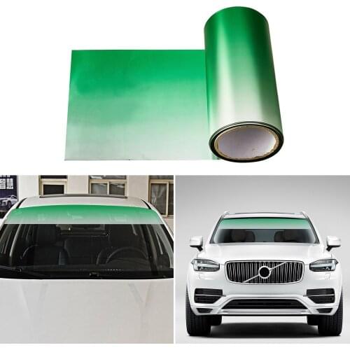 Car Styling Upper Front Windshield Sun Protection Sheet Gradient Auto Staining Film Universal Windshield Stickers