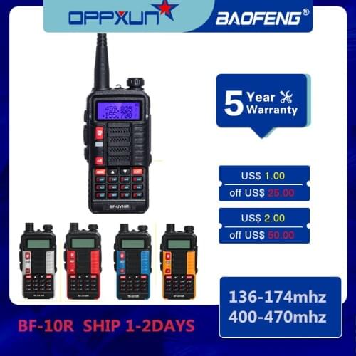 BaoFeng UV-10R Walkie Talkie Portable Radio Long Range Hunting High Power Tri Band 10W Ham CB Radio Transceiver 10KM