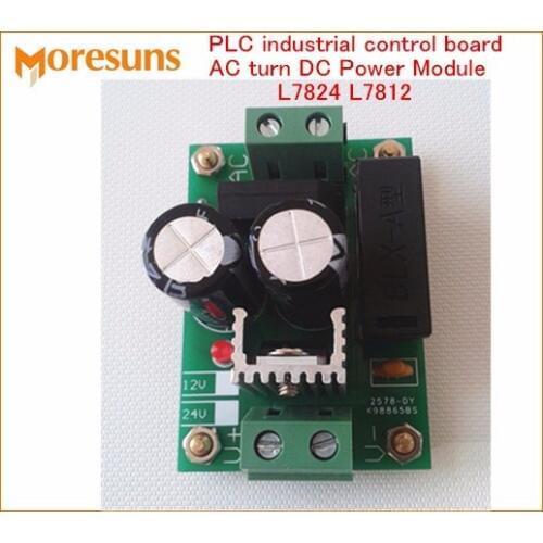Free Ship PLC industrial control board power supply module transformer rectifier voltage AC turn DC Power Module L7824 L7812