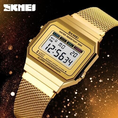 Digital Watch Men Fashion Led Light Week Display Wristwatch Top Brand Mens Business Watches Waterproof Electronic Clock SKMEI