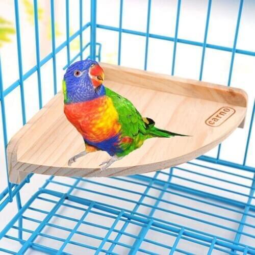 Wood Perch Toy Playground Stand Pet Bird Parrot Macaw African Conure Hamster Gerbil Rat Mouse Cage Accessories Exercise