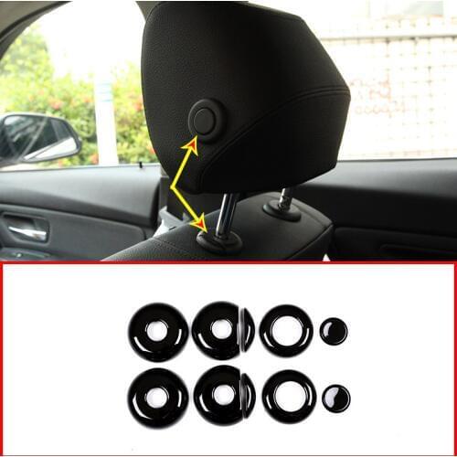 Glossy Black ABS Car Head Pillow Switch Button Cover Trim For BMW 3 Series GT F30 F34 2013-2018 Car Accessories