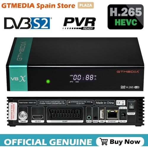 GTmedia V8X Satellite TV Receiver 1080P Full HD DVB-S2 H.265 CA Card Bulti in WIFI Youtube Support M3U Ccam ,PK V8 NOVA Decoder