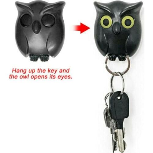 Owl Key Hook Free Punching Door Entrance Living Room Viscose Hanging Storage Wall Finishing Y9V4