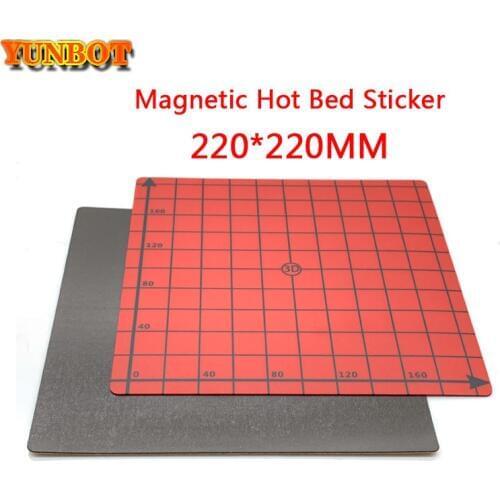 Magnetic Coordinate Heated Print Bed square 220*220 Print Sticker Build Plate Flex Plate for i3 Mega 3D Printer