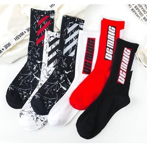 2020 New Fashion Mens Cotton Socks Colorful Printing Pattern Men Socks Happy Hip Hop Socks Funny Men Hosiery Breathable Comfy