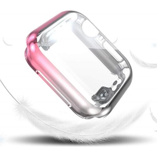 New Gradient Color Protective Case for Apple Watch Series SE/6/5/4 Soft TPU Frame Cover Thin Fashion Bumper for iWatch 44MM 40MM