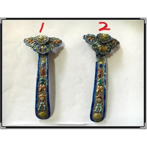 Highly Imitated Antique Unearthed 999 Fine Silver Hair Stick Pure Handmade Antique Pinach Artwork Miao Palace Hair Accessories