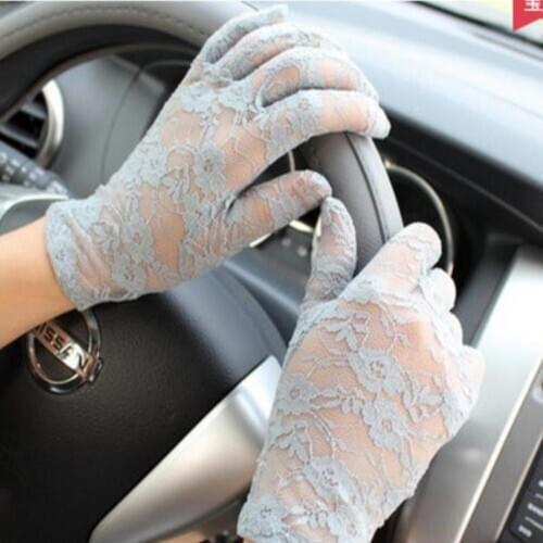 1Pair Party Sexy Dressy Gloves Women Lady Lace Mittens Accessories Sunscreen Summer Full Finger Girls Lace Fashion Gloves Hot