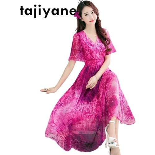 For Dresses Maxi Women 100% Silk Dress Womens Clothing Elegant Woman Genuine Silk Dresses Female Cloth Vestidos TN2505
