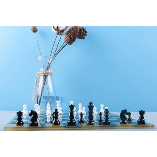 Different sizes International Chess Board Mould Shape Silicone Mold DIY Crystal Clay Epoxy Resin Pendant Checkers Checkerboard