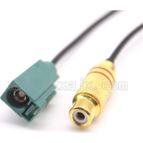 RF connector Fakra SMB "E' type 5021 male Plug to RCA Video TV female adapter connector RG174 pigtail Cable 20cm Free shipping