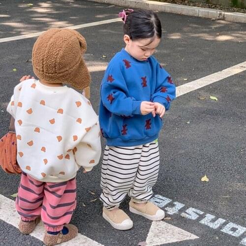 Shirts Tees Tops Full Sleeve O-neck Collar Pullover Solid Regular Cotton New Fashion Casual Simple Cute Spring Autumn Unisex Kid